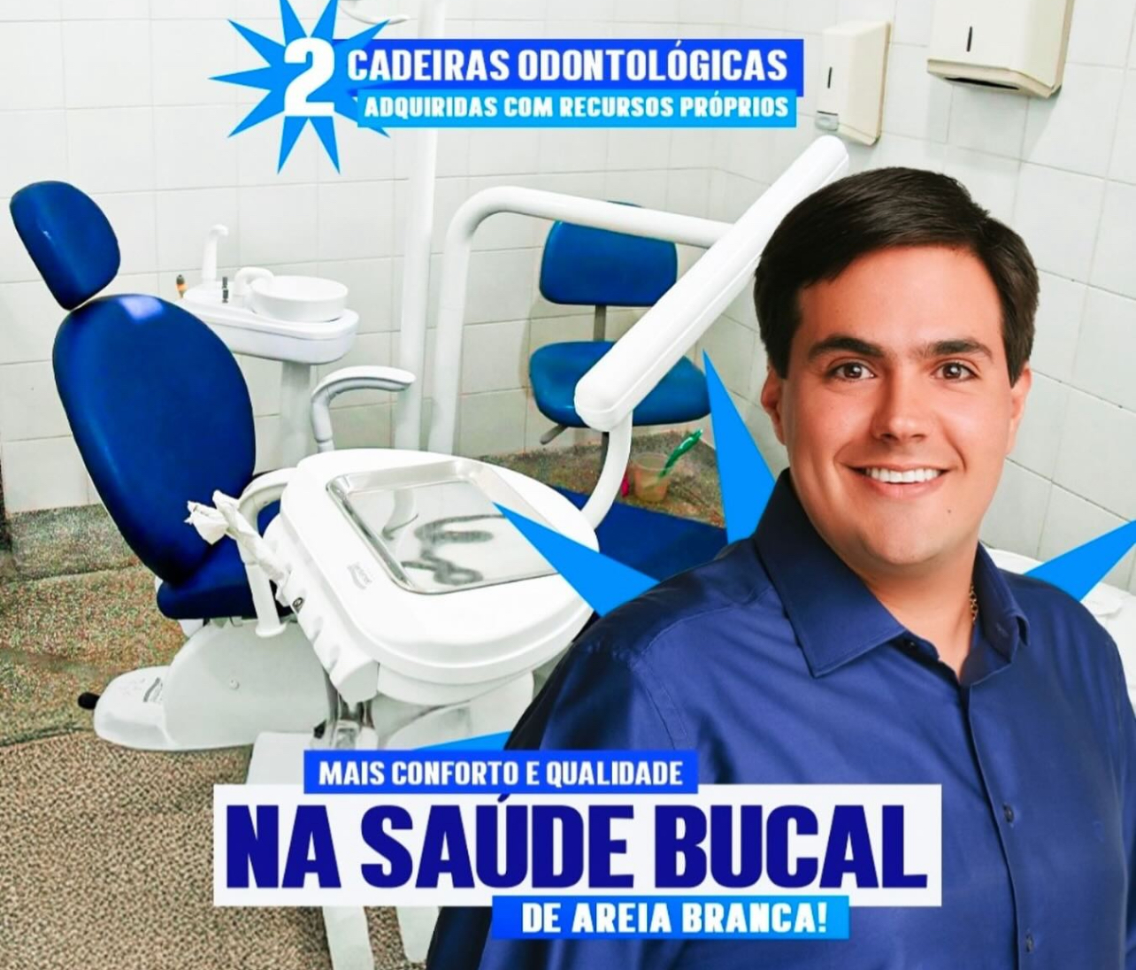 Prefeitura de Areia Branca adquire novas cadeiras odontológicas
