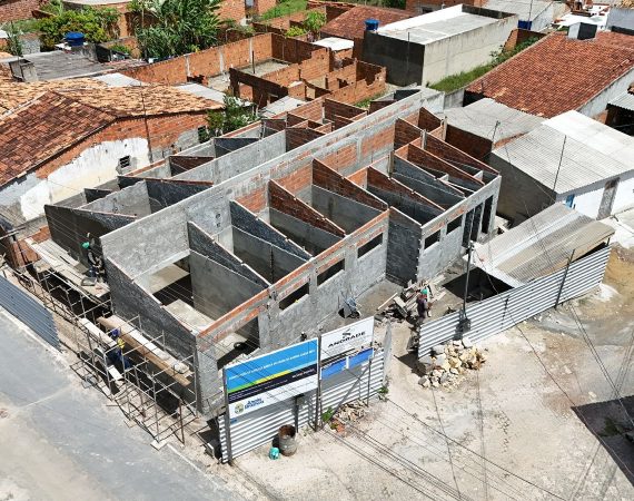 Obra de construção da Unidade de Saúde da Lagoa Seca avança em ritmo acelerado