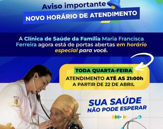 São Miguel do Aleixo amplia atendimento na saúde com horário estendido em clínica municipal