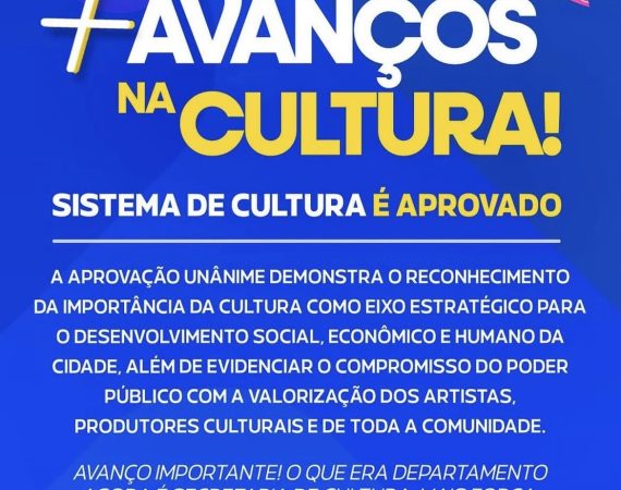 Tomar do Geru aprova Sistema Municipal de Cultura e cria secretaria para ampliar políticas públicas