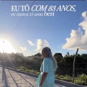 Tomar do Geru: aos 83 anos, moradora do povoado Brejinho celebra chegada de calçamento: “Nunca vi uma bênção dessa”