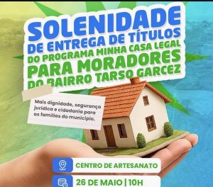 Prefeitura de Riachuelo realizará entrega de títulos do programa Minha Casa Legal