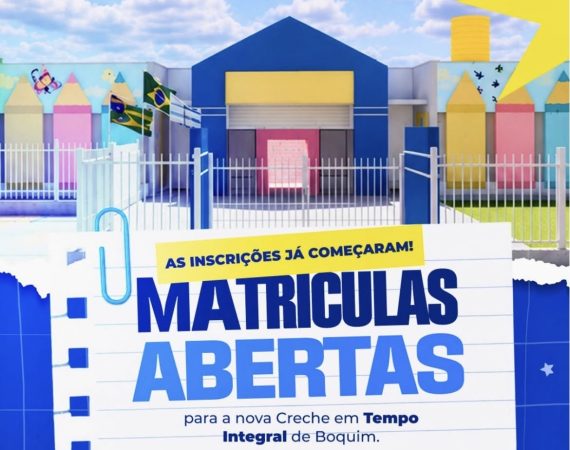 Prefeitura de Boquim abre matrículas para nova creche em tempo integral