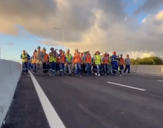 Governador Fábio Mitidieri faz última vistoria no viaduto do Complexo Viário Maria do Carmo e parabeniza trabalhadores